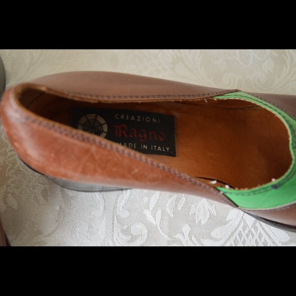 Vintage 70’s Italian Leather Healed Loafer - Picture 5 of 6